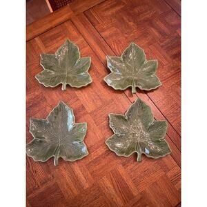 Pottery Barn leaf small plates set of 4